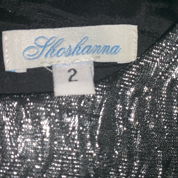Shoshanna Silver Metallic Dress Size 2 - Picture 2 of 4